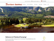Tablet Screenshot of flatelandcamping.no